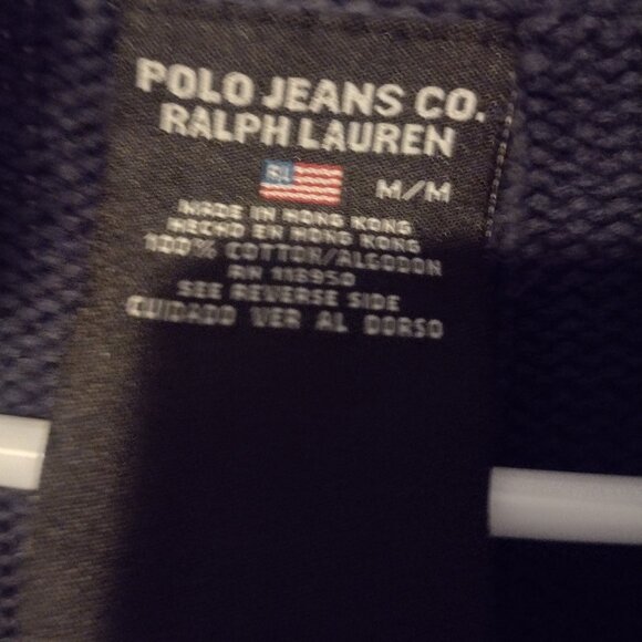 Polo Ralph Lauren quarter zip knitted sweater navy - Picture 3 of 5